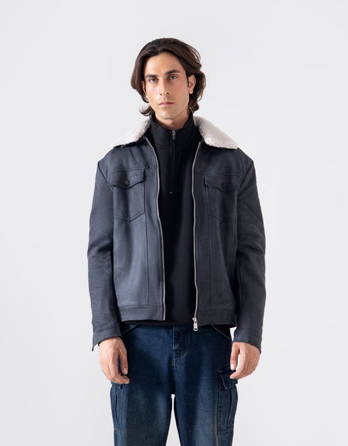 FAUX SUEDE JACKET